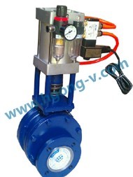 API/DIN WCB pneumatic double disc ceramic gate valve